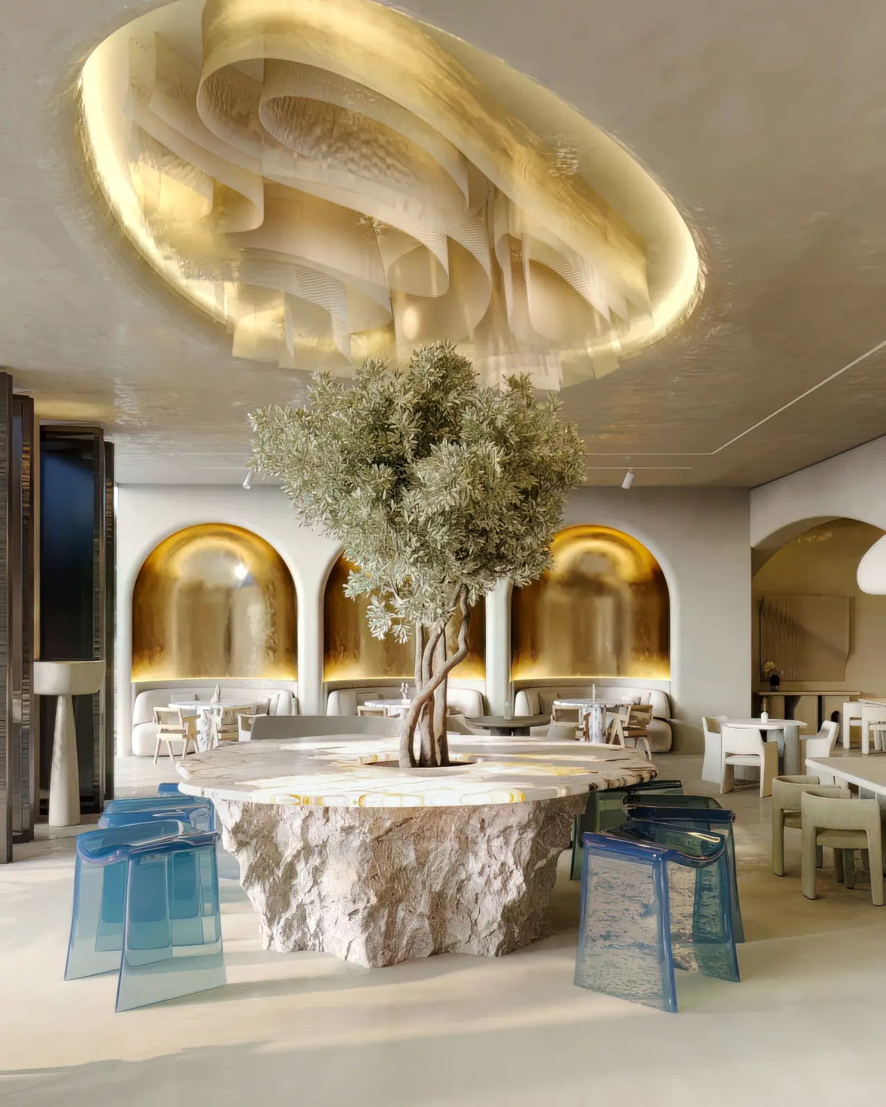 BLU Beach Restaurant interior project in Jumeirah, Dubai