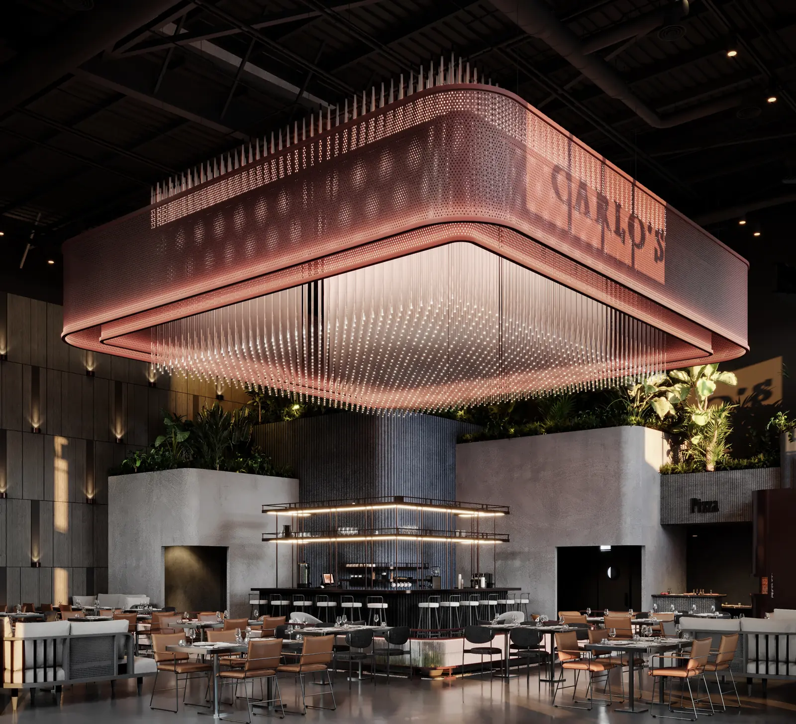 CARLO'S Restaurant District 5 exterior visualization in New Cairo